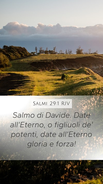 Salmi 29:1 RIV Bible Verse Image