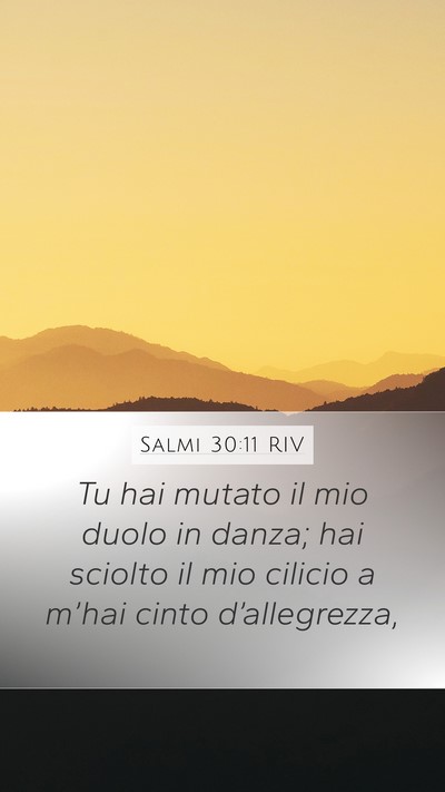 Salmi 30:11 RIV Bible Verse Image