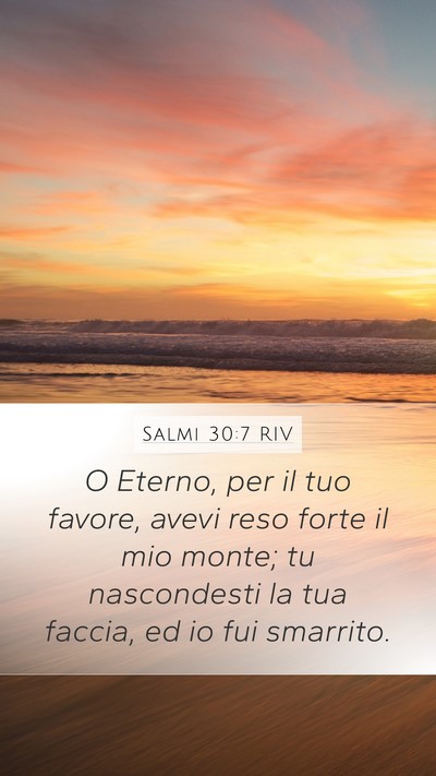 Salmi 30:7 RIV Bible Verse Image