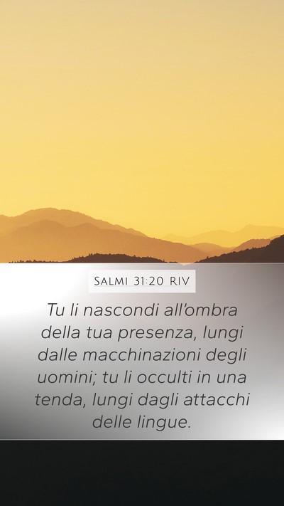 Salmi 31:20 RIV Bible Verse Image