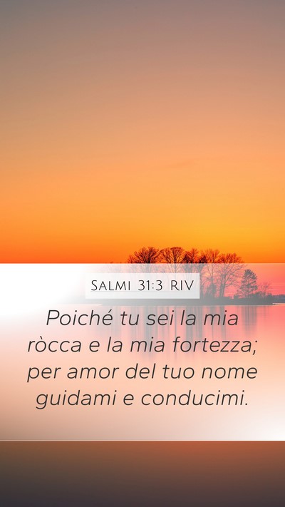 Salmi 31:3 RIV Bible Verse Image