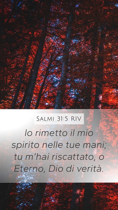 Salmi 31:5 RIV Bible Verse Image