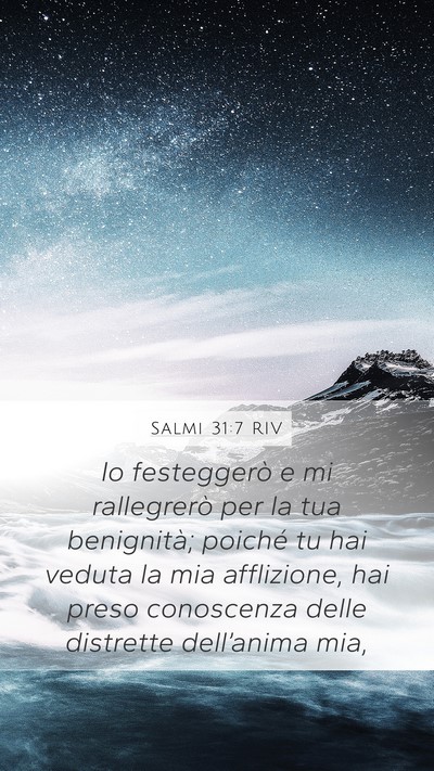 Salmi 31:7 RIV Bible Verse Image