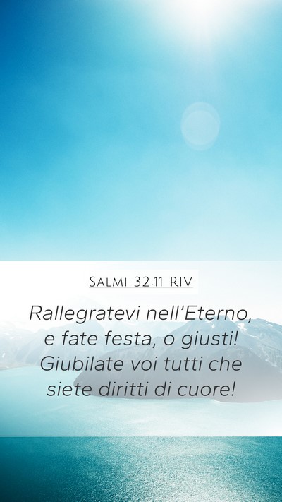 Salmi 32:11 RIV Bible Verse Image