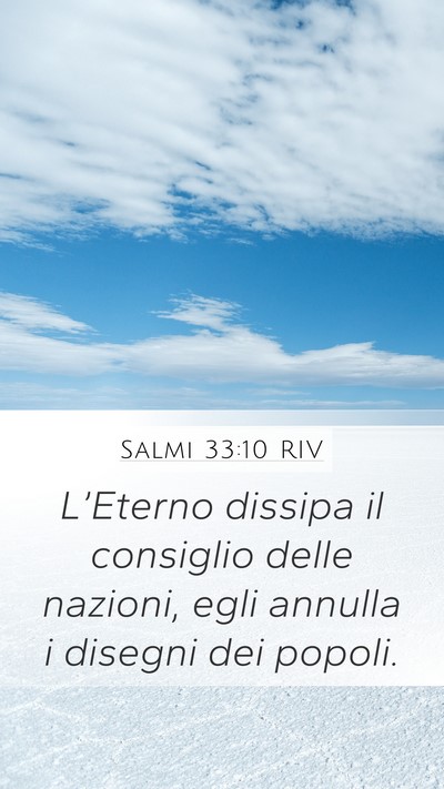 Salmi 33:10 RIV Bible Verse Image