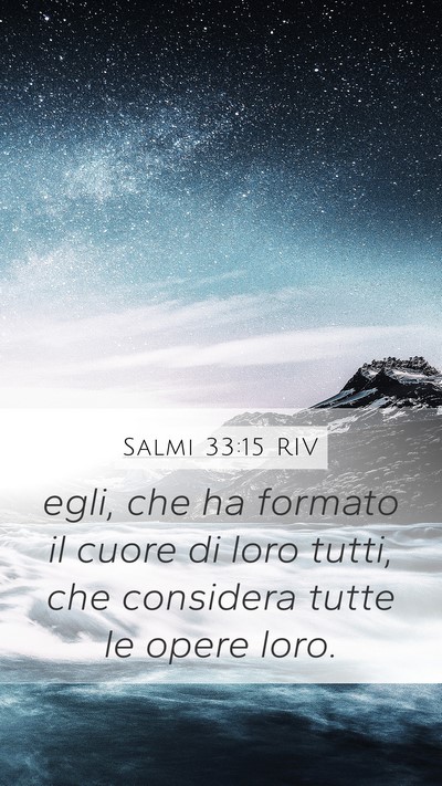 Salmi 33:15 RIV Mobile Phone Wallpaper - egli, che ha formato il cuore di loro tutti, che - Mobile Bible Verse Wallpaper