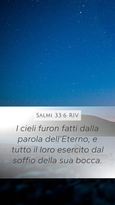 Salmi 33:6 RIV Bible Verse Image
