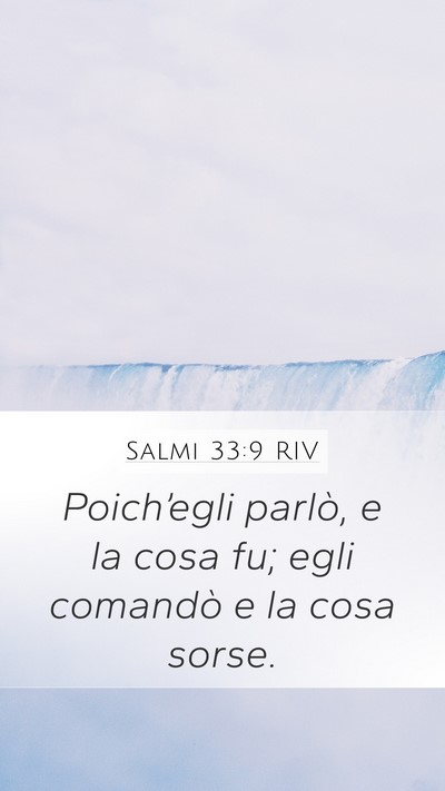 Salmi 33:9 RIV Bible Verse Image