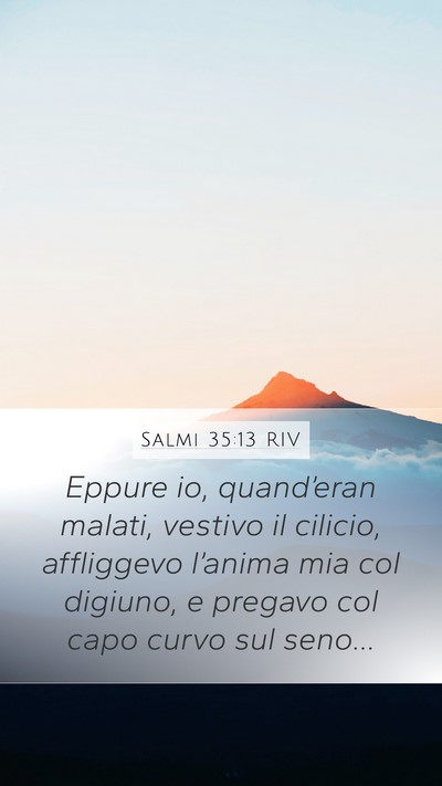 Salmi 35:13 RIV Bible Verse Image
