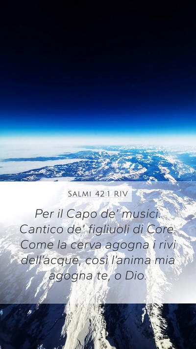 Salmi 42:1 RIV Bible Verse Image