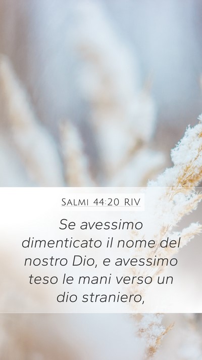Salmi 44:20 RIV Bible Verse Image