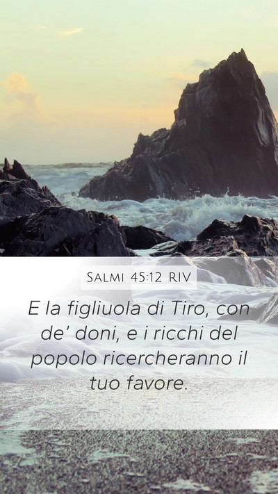 Salmi 45:12 RIV Bible Verse Image