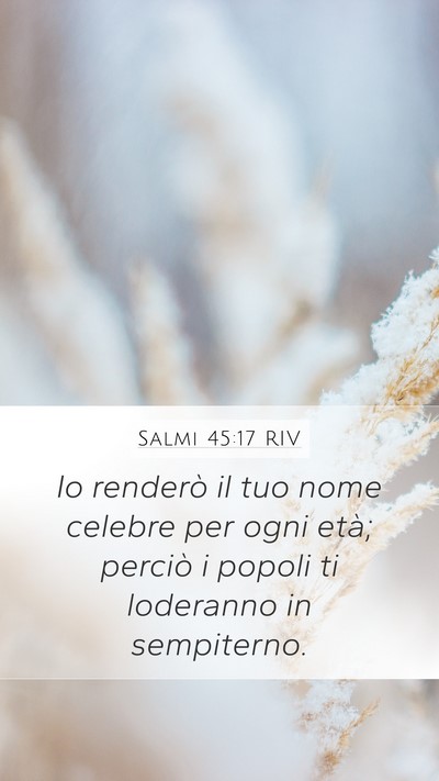 Salmi 45:17 RIV Bible Verse Image