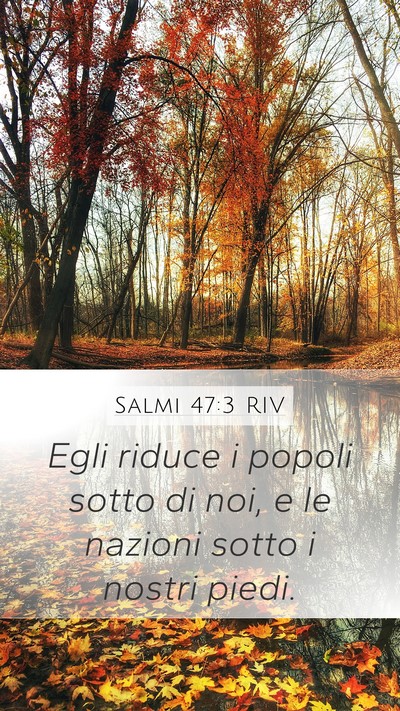 Salmi 47:3 RIV Bible Verse Image