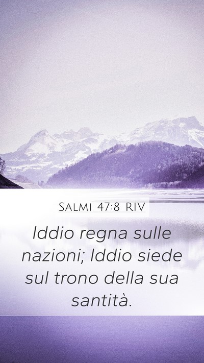 Salmi 47:8 RIV Bible Verse Image