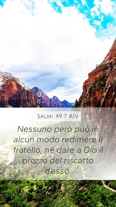 Salmi 49:7 RIV Bible Verse Image