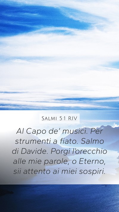 Salmi 5:1 RIV Bible Verse Image