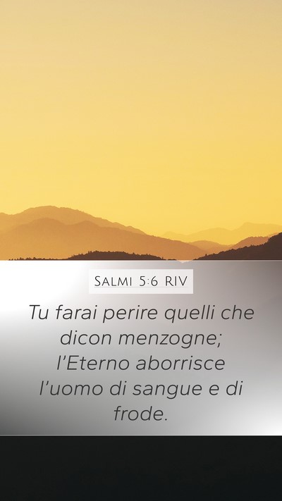 Salmi 5:6 RIV Bible Verse Image