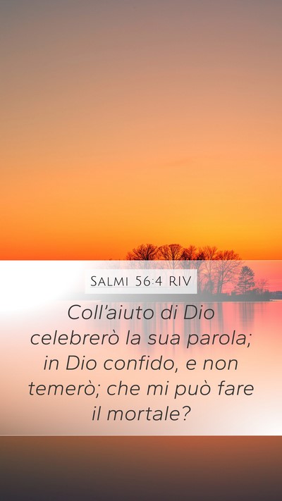 Salmi 56:4 RIV Bible Verse Image