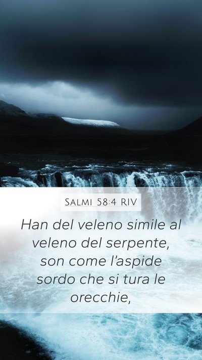 Salmi 58:4 RIV Bible Verse Image
