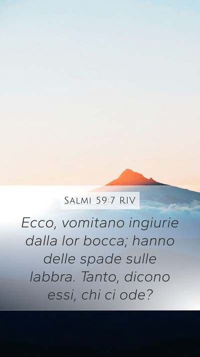 Salmi 59:7 RIV Bible Verse Image