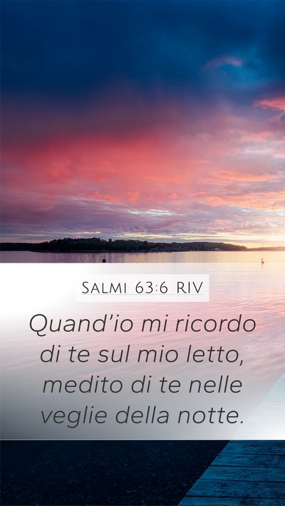 Salmi 63:6 RIV Bible Verse Image