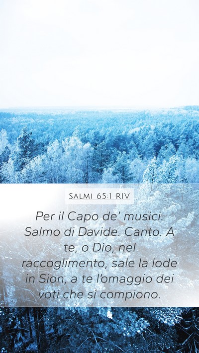 Salmi 65:1 RIV Bible Verse Image
