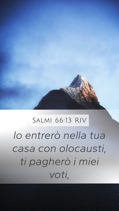 Salmi 66:13 RIV Bible Verse Image