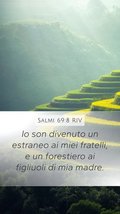 Salmi 69:8 RIV Mobile Phone Wallpaper - Io son divenuto un estraneo ai miei fratelli, e - Mobile Bible Verse Wallpaper