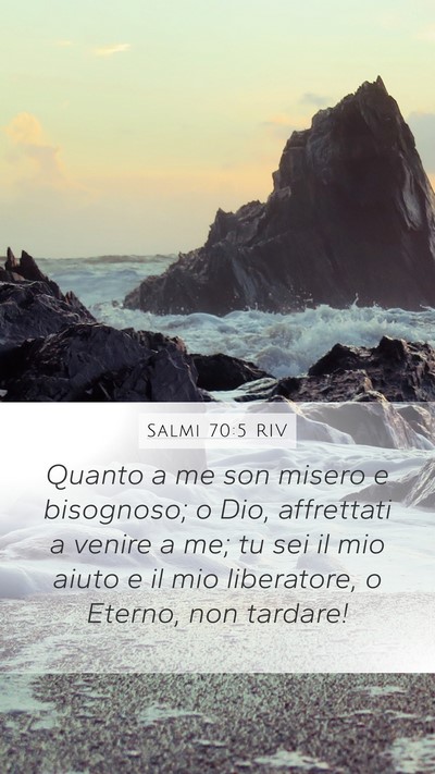 Salmi 70:5 RIV Bible Verse Image