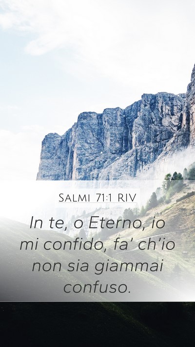 Salmi 71:1 RIV Bible Verse Image