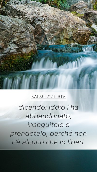 Salmi 71:11 RIV Bible Verse Image