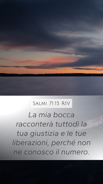 Salmi 71:15 RIV Bible Verse Image