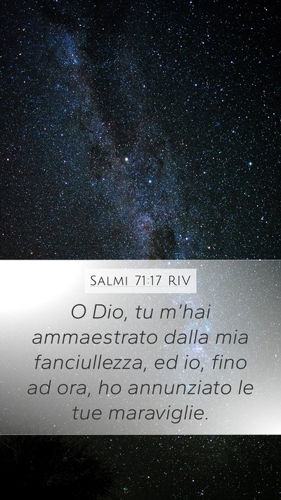 Salmi 71:17 RIV Bible Verse Image