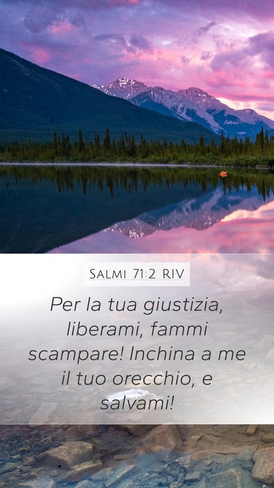 Salmi 71:2 RIV Bible Verse Image