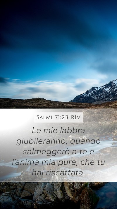 Salmi 71:23 RIV Bible Verse Image
