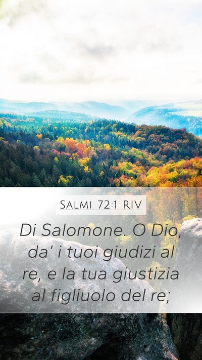 Salmi 72:1 RIV Bible Verse Image