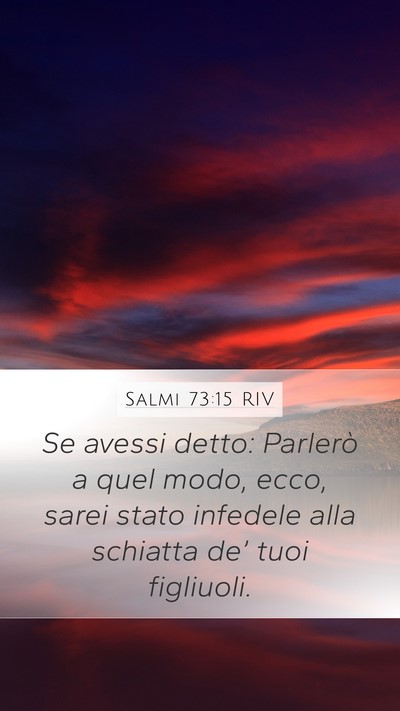 Salmi 73:15 RIV Bible Verse Image