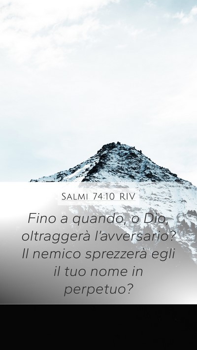 Salmi 74:10 RIV Bible Verse Image