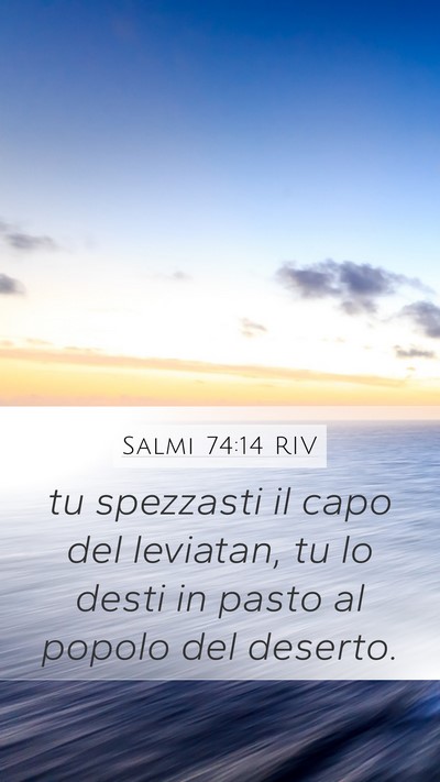 Salmi 74:14 RIV Bible Verse Image