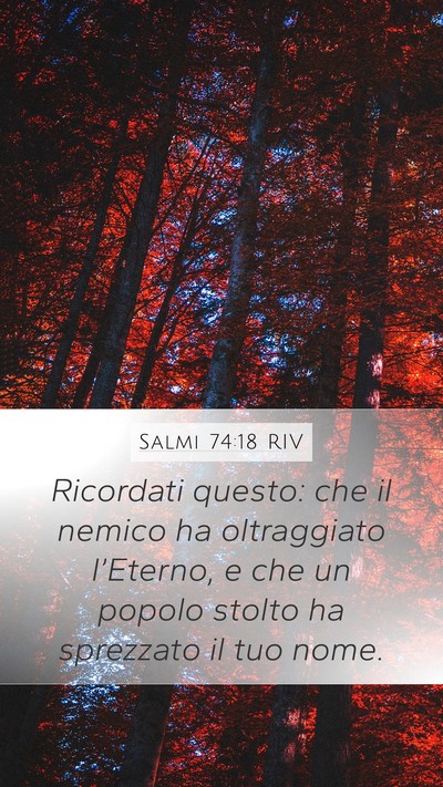 Salmi 74:18 RIV Bible Verse Image