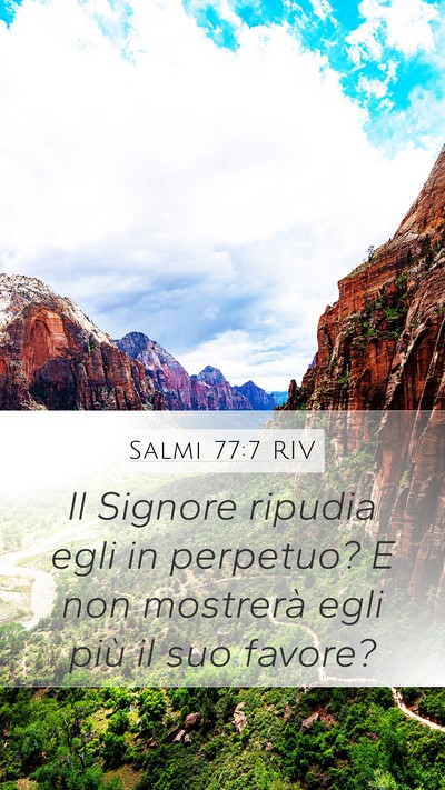 Salmi 77:7 RIV Bible Verse Image