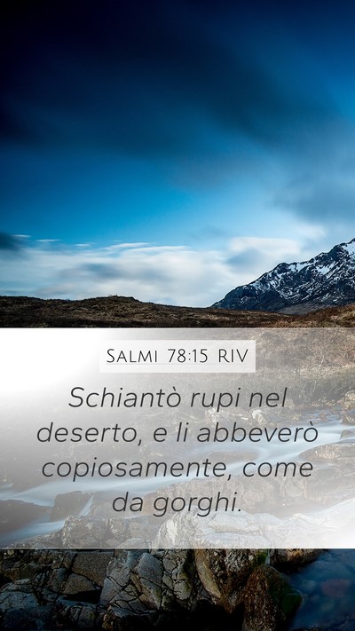 Salmi 78:15 RIV Bible Verse Image