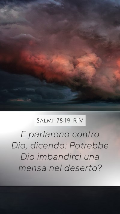 Salmi 78:19 RIV Bible Verse Image