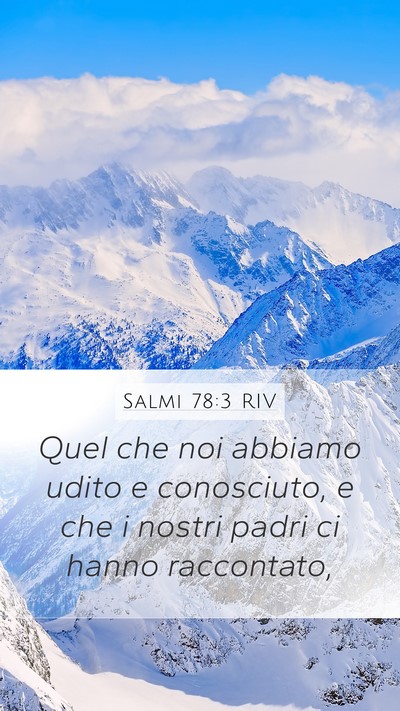 Salmi 78:3 RIV Bible Verse Image