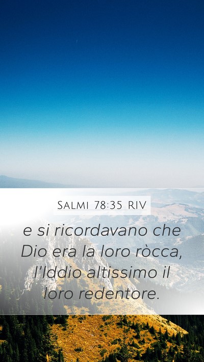 Salmi 78:35 RIV Bible Verse Image