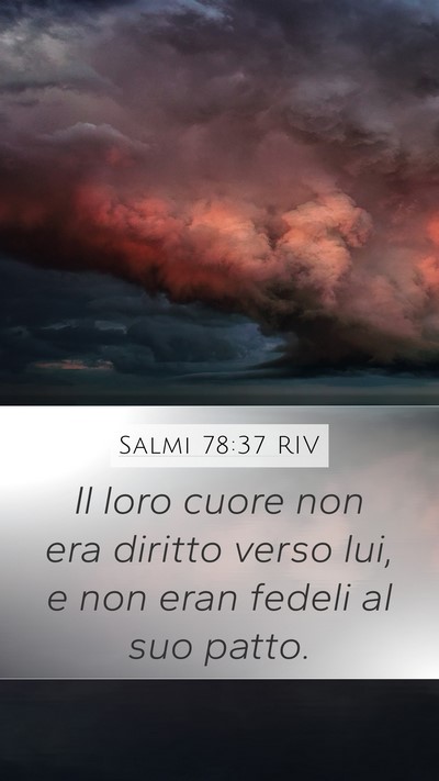 Salmi 78:37 RIV Bible Verse Image