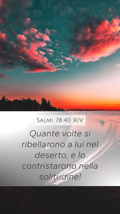 Salmi 78:40 RIV Bible Verse Image