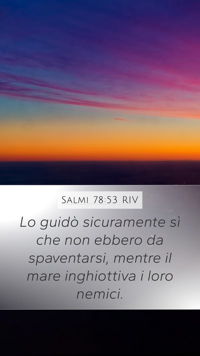 Salmi 78:53 RIV Bible Verse Image