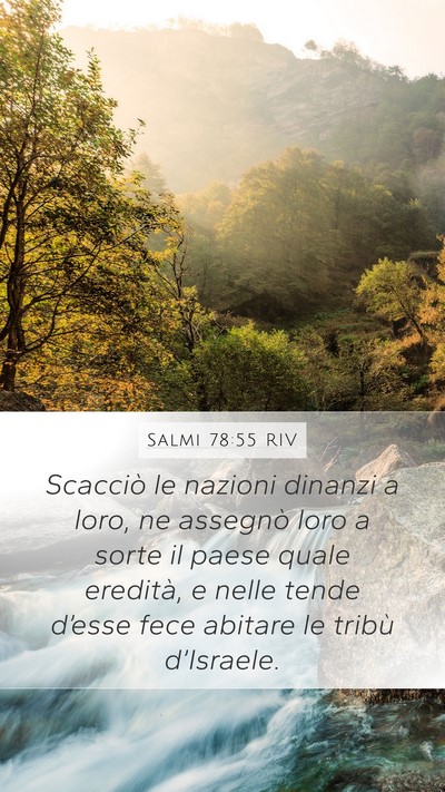 Salmi 78:55 RIV Bible Verse Image